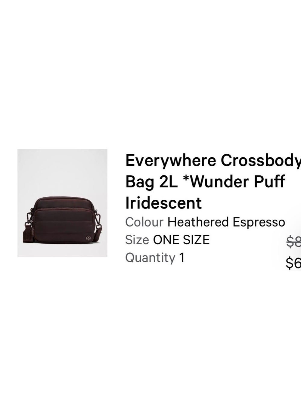 lululemon athletica Everywhere Crossbody Bag in Heathered Espresso